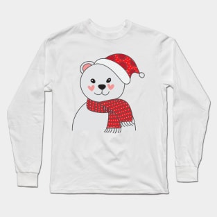 Cute Winter Polar Bear Long Sleeve T-Shirt